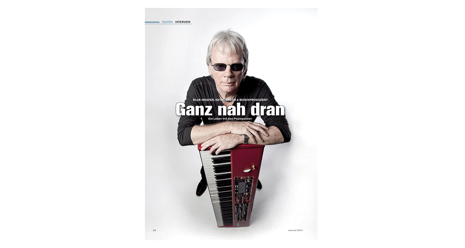 Portrait des Musikers Blue Weaver der Band Bee Gees. Fotografiert von der Starfotografin Sonja Inselmann