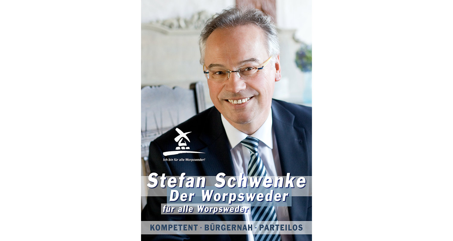 Professionelles Wahlplakat von Stefan Schwenke fotografiert von Sonja Inselmann aus Osterholz-Scharmbeck